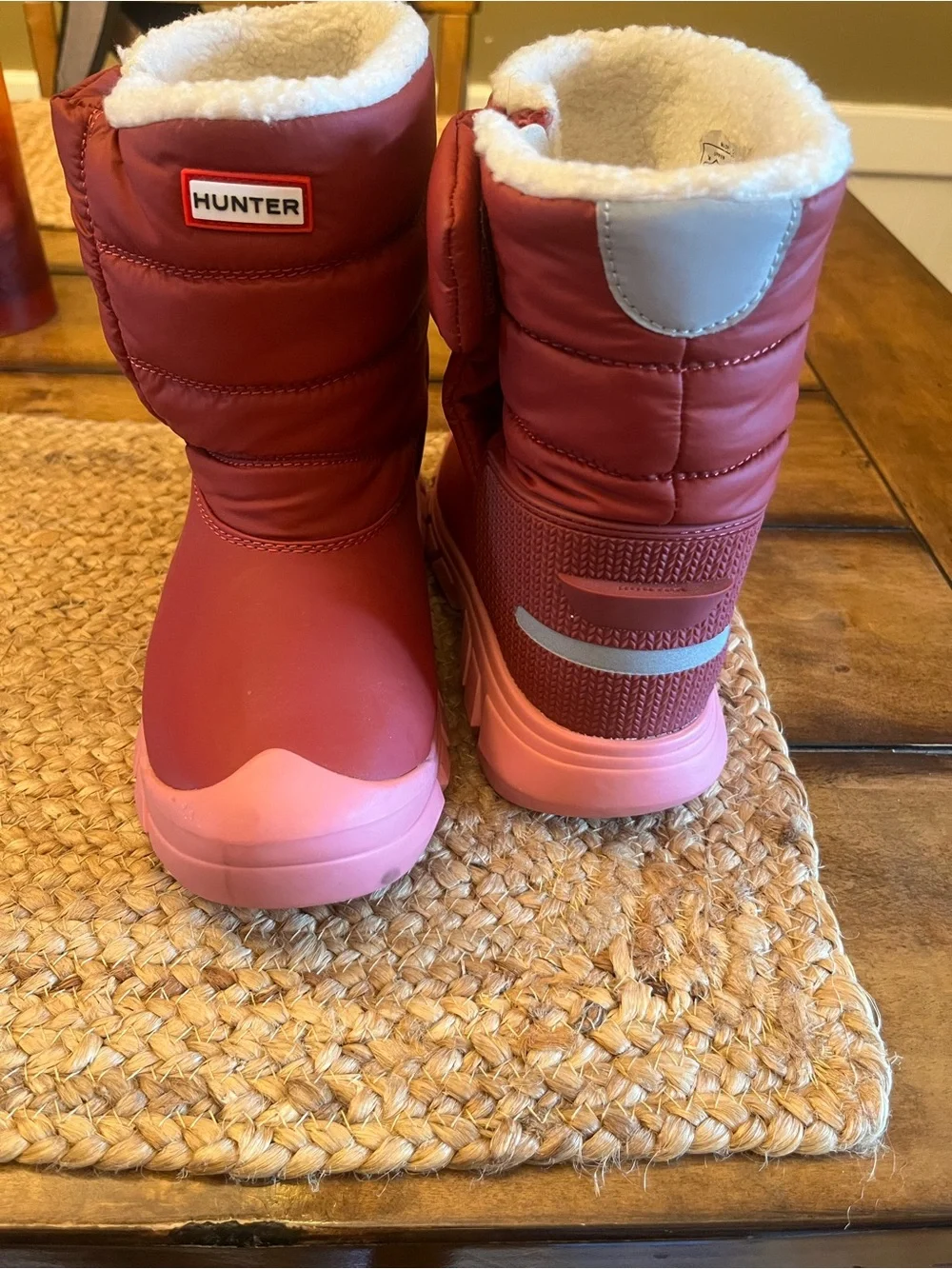 Hunter Kids Pink Winter Rain Boots
